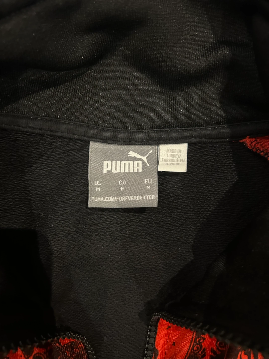 Puma Track Jacket - Black Red Graphic - photo 2