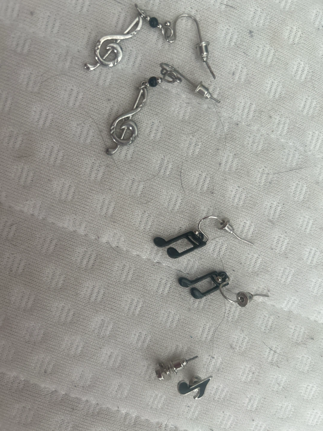 Music Themed Earrings - Treble Clef & Eighth Note - photo 2