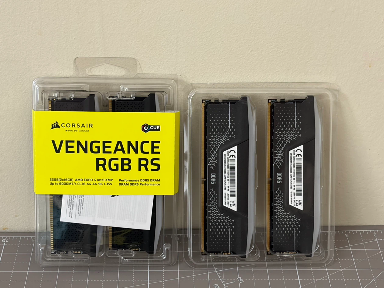 Corsair Vengeance RGB DDR5 32GB (2×16GB) — 6000MT/s