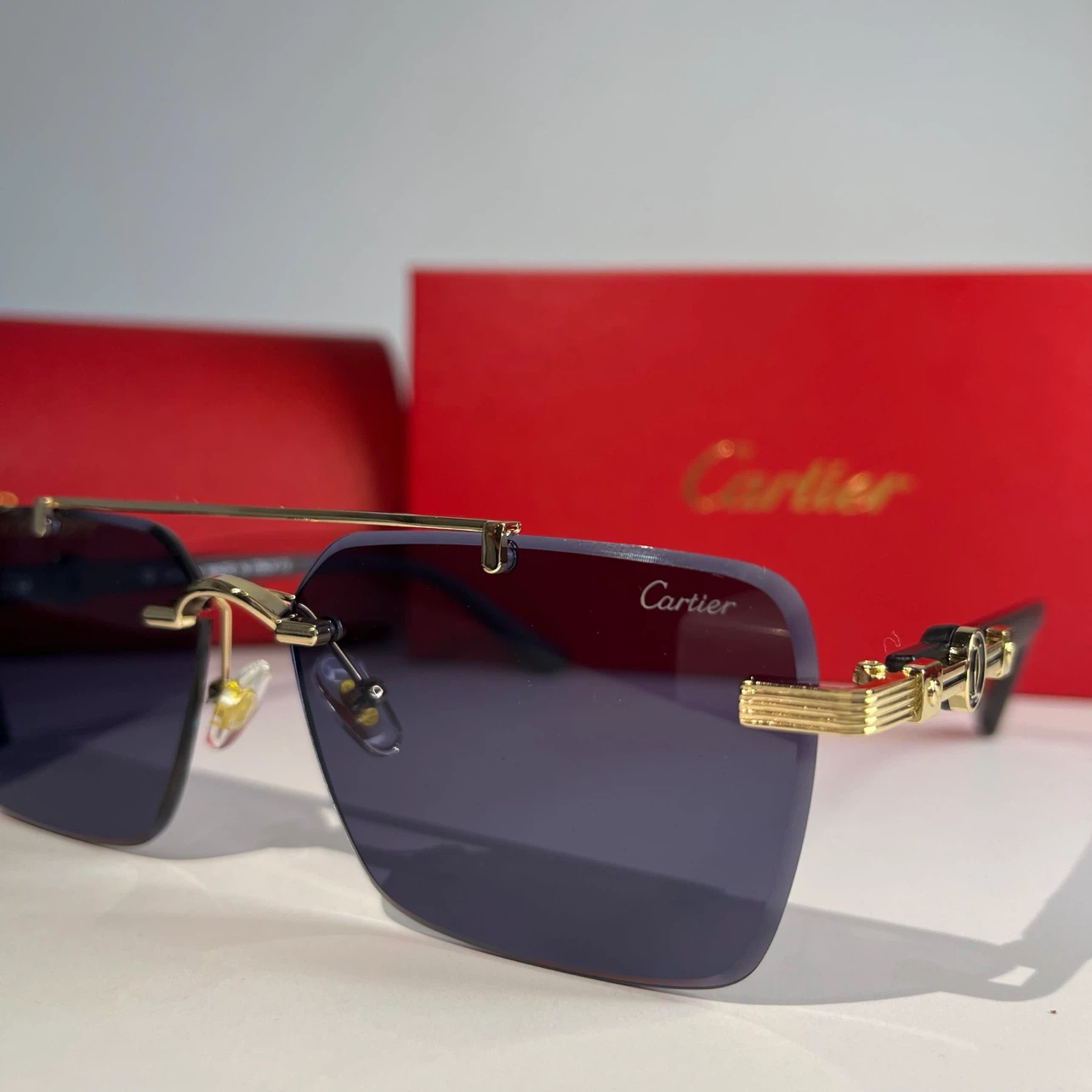 Cartier Rimless Sunglasses - Gold and Black - photo 3