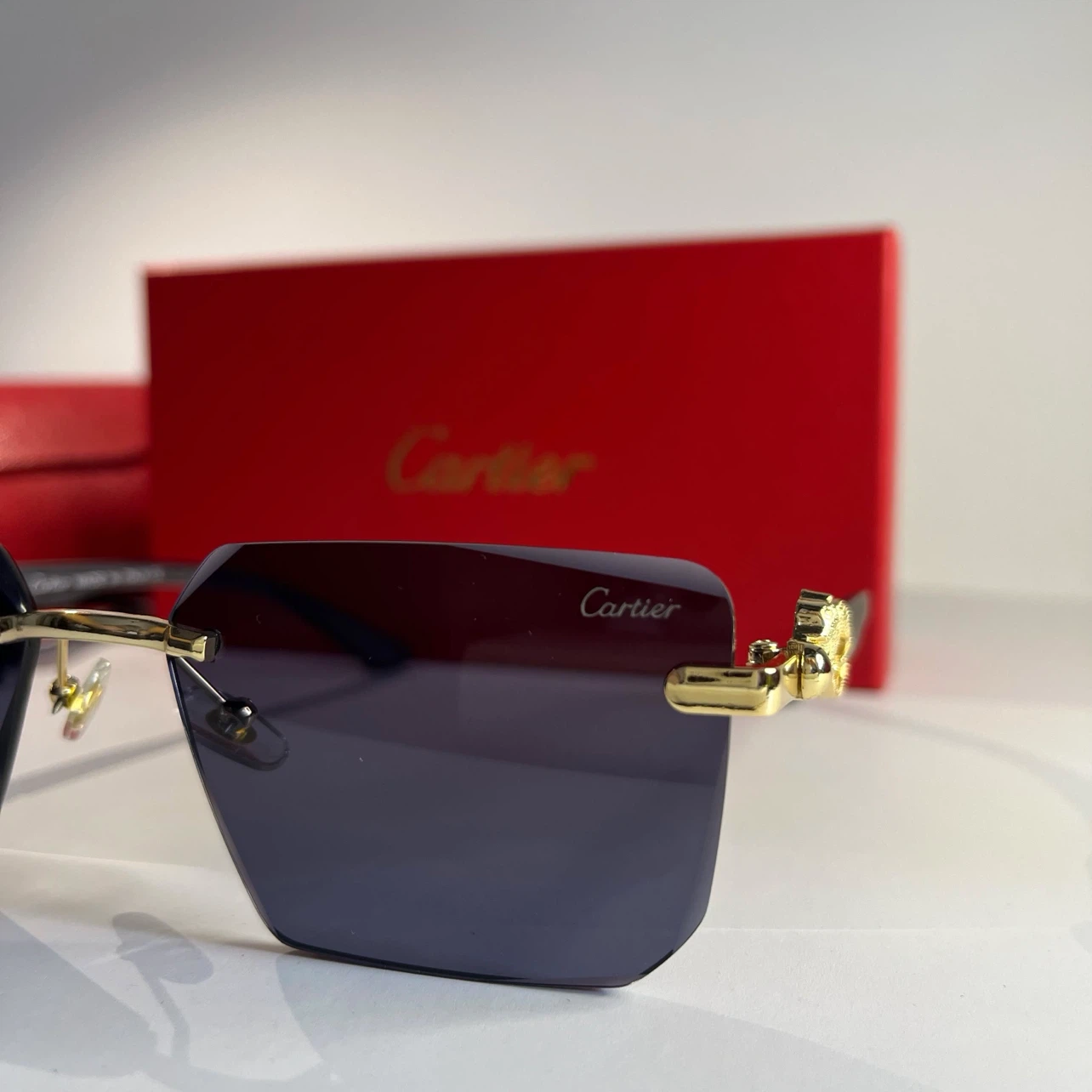 Cartier Rimless Sunglasses with Leopard Detail - photo 3