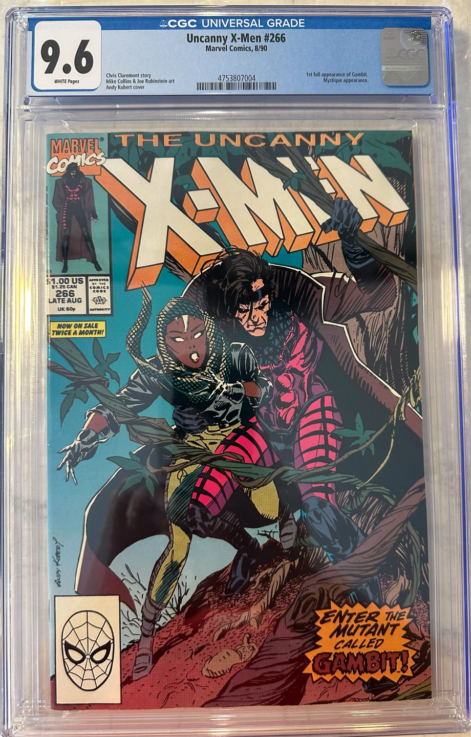 Uncanny X-Men #266 CGC 9.6 White Pages