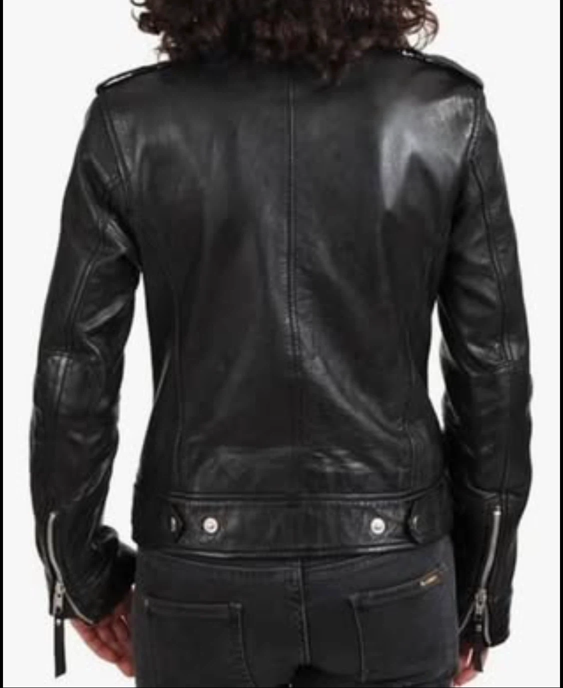 Woman’s Leather RocknRoll Motorcycle Jacket - NEW w/ tags - photo 3