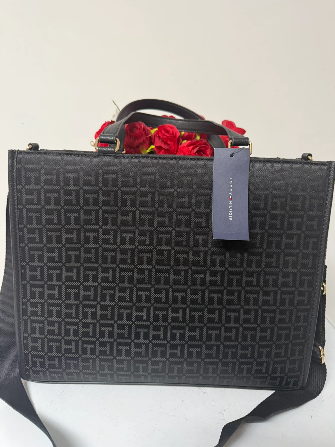 Tommy Hilfiger Black Monogram Tote Bag - photo 2