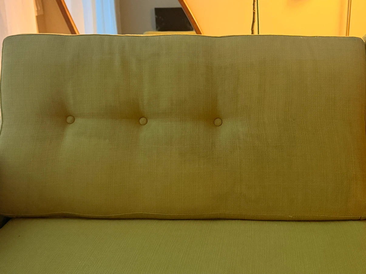 Mid-century modern chartreuse sofa - photo 3
