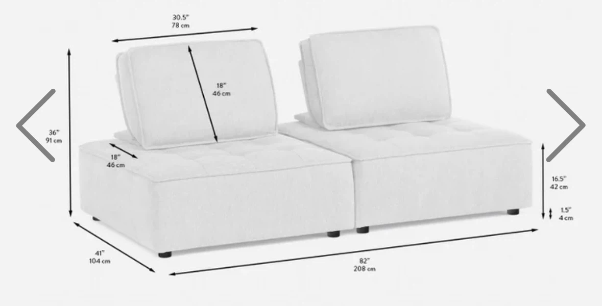 Structube LEON modular Sofa 2 Pieces - photo 2