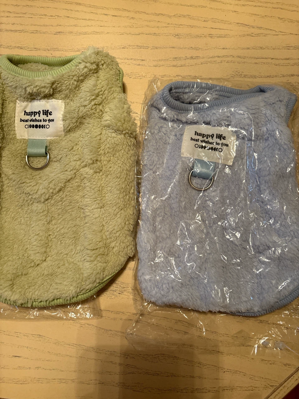 Happy Life Dog Sweater - Green & Blue (Size S) - photo 3