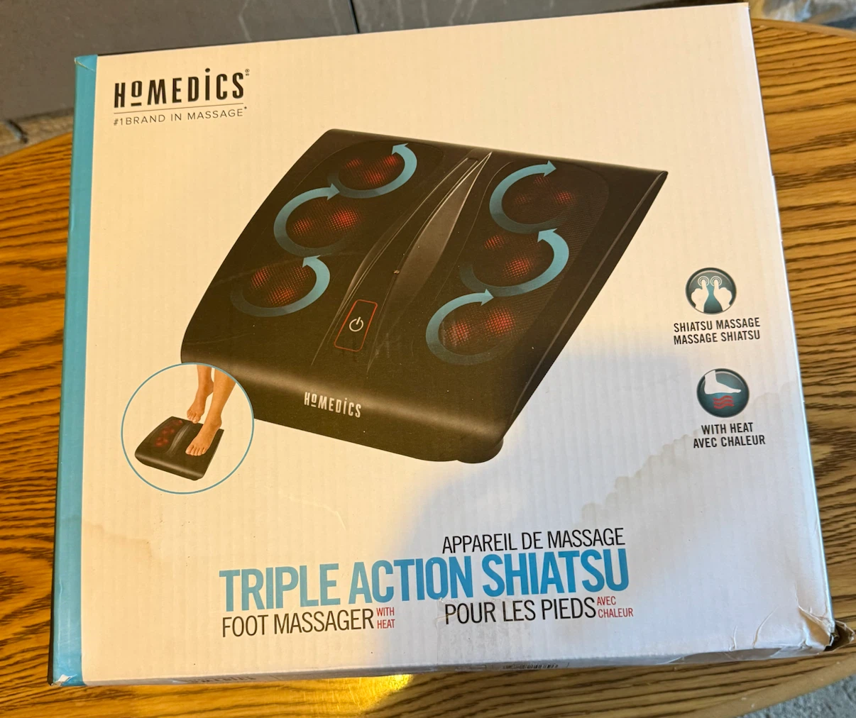 HoMedics Triple Action Shiatsu Foot Massager with Heat - photo 2