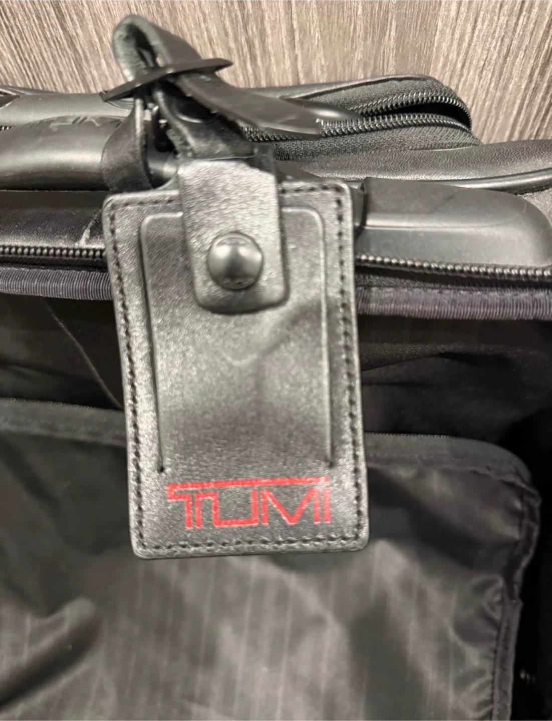 Tumi Black Leather Carry-On Suitcase - photo 2