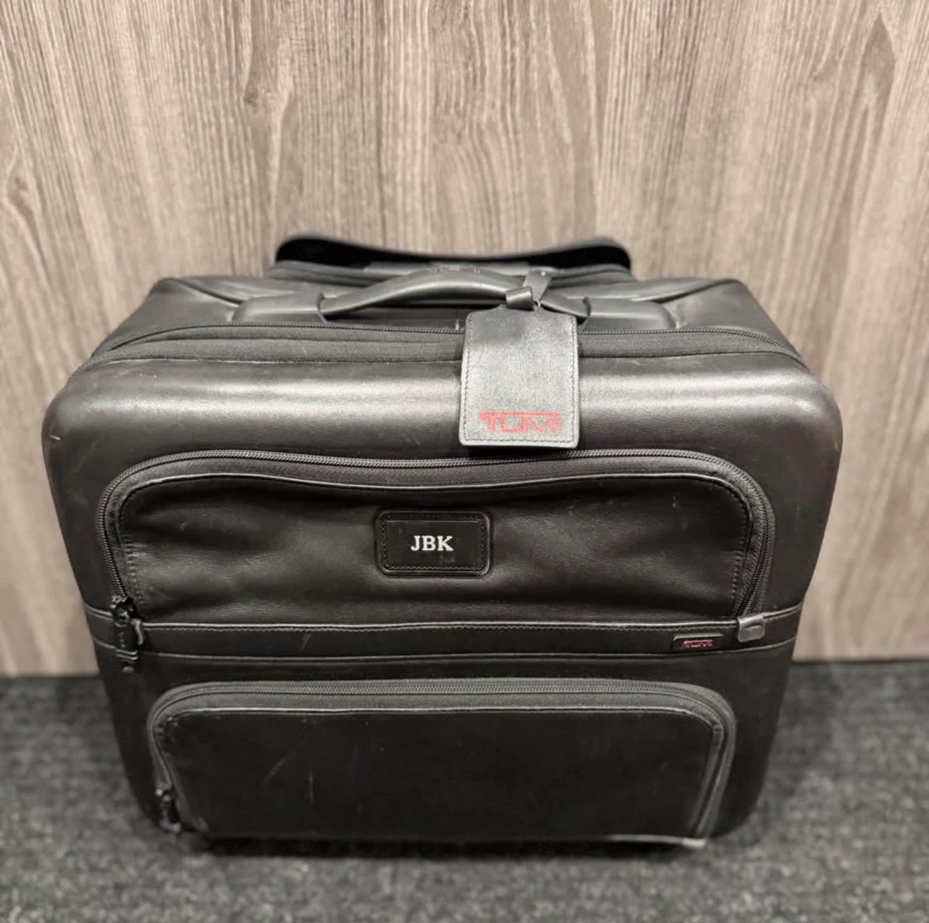 Tumi Black Leather Carry-On Suitcase - photo 4
