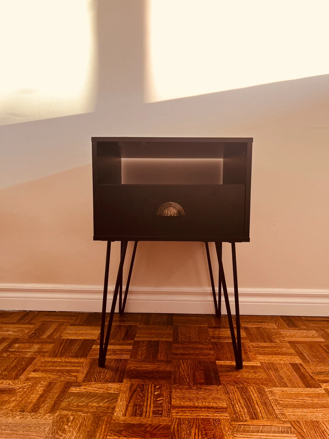 MCM Black Nightstand