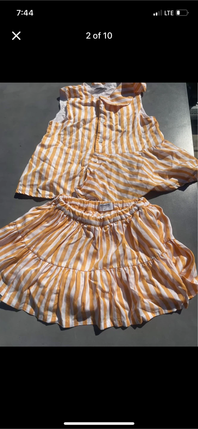 Motoreta Girls Striped Dress and Skirt Set - photo 2