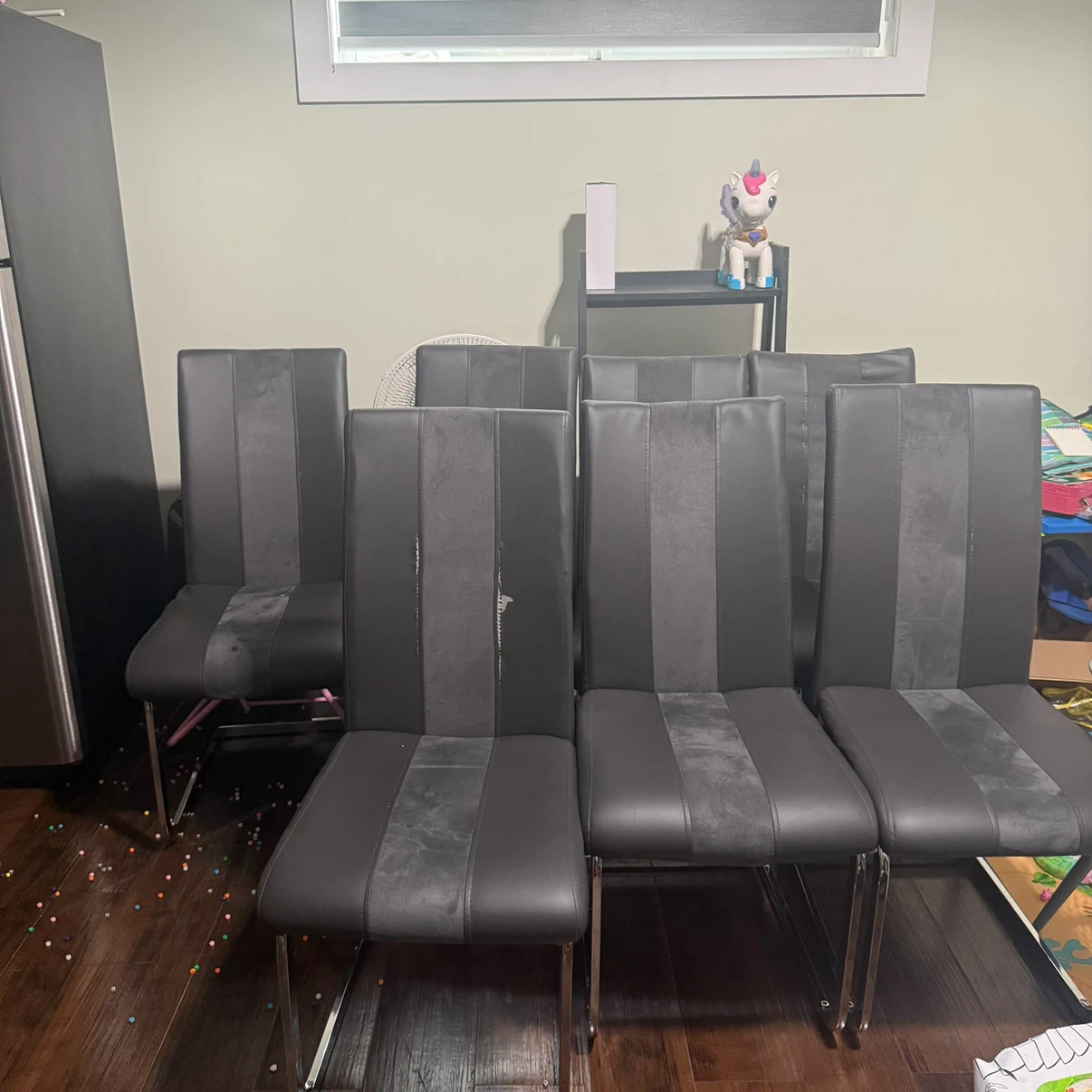 Set of Dark Grey Dining Chairs