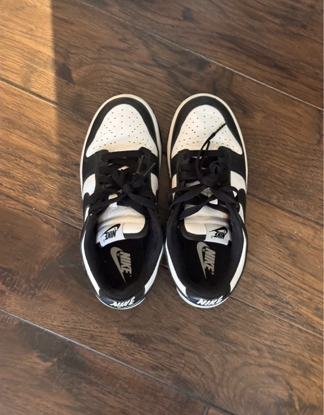 Nike id black and white dunk low, 6.5 - photo 3