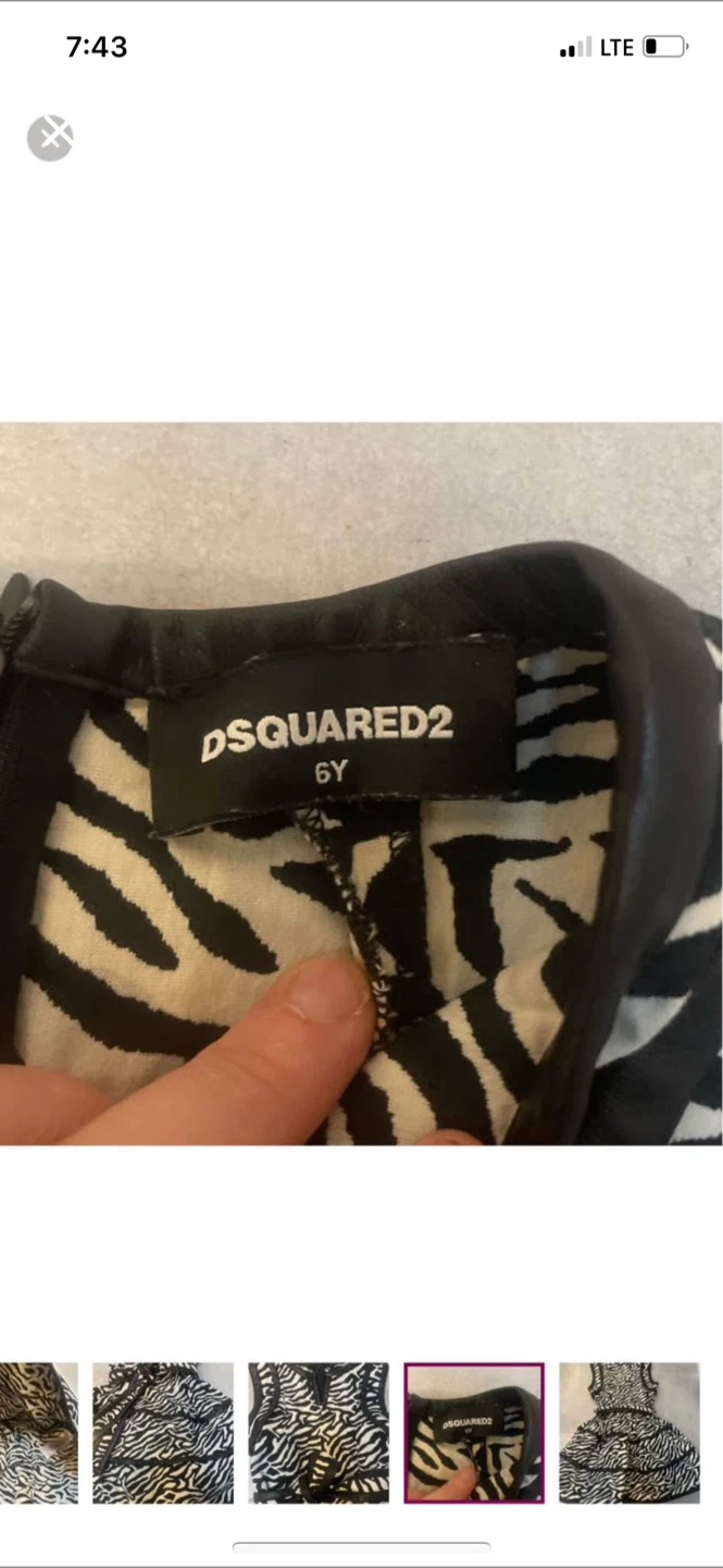 DSquared2 Zebra Print Dress with Black Trim - photo 5