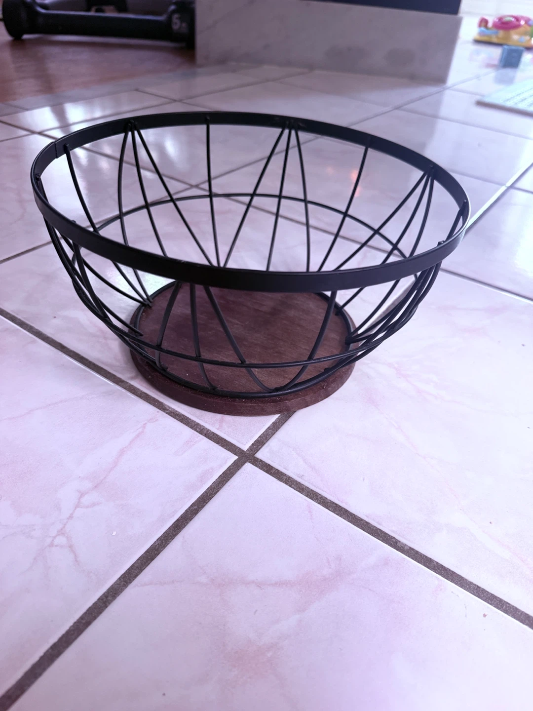 Wire and Wood Fruit Bowl - photo 3