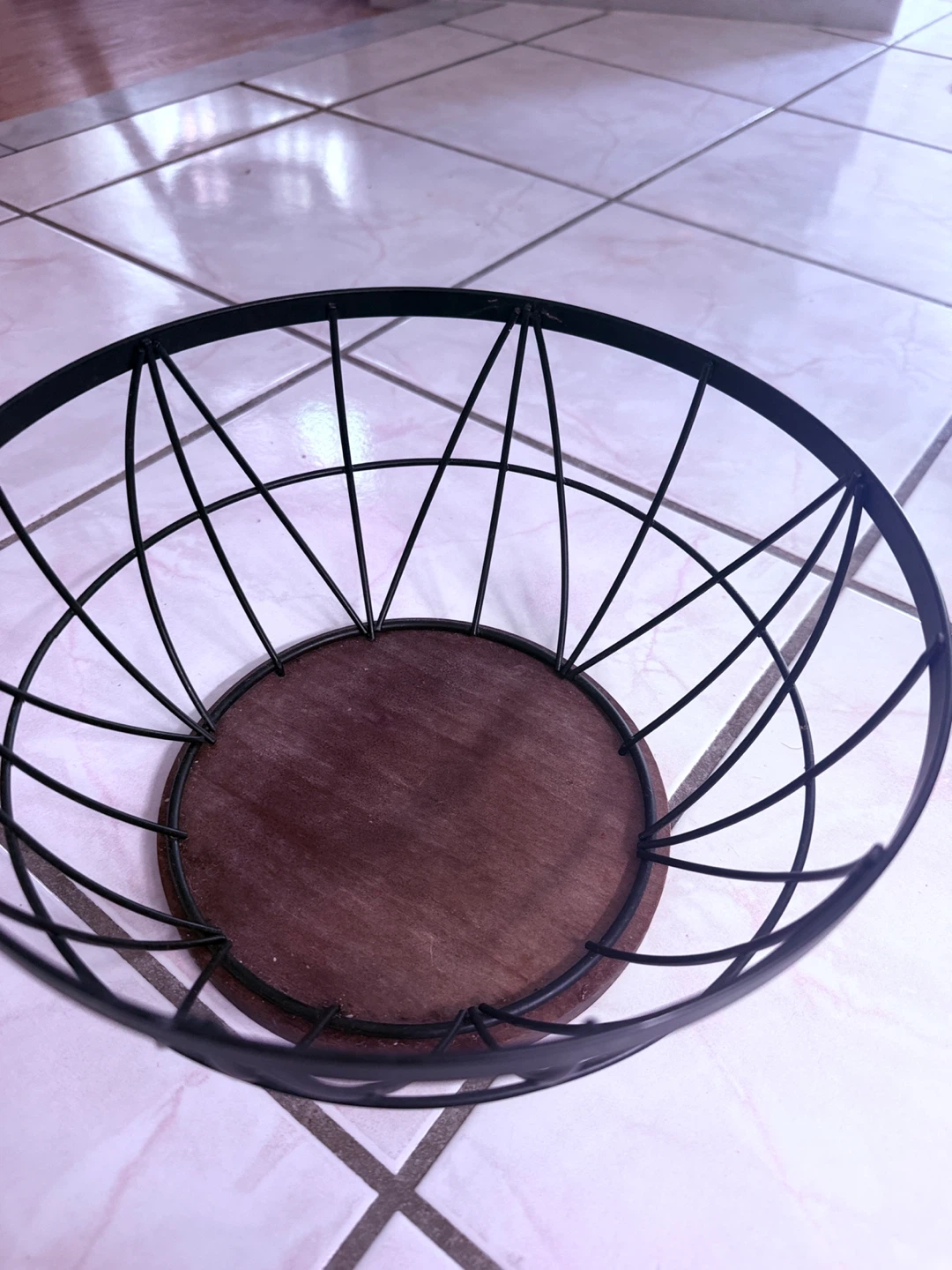 Wire and Wood Fruit Bowl - photo 2