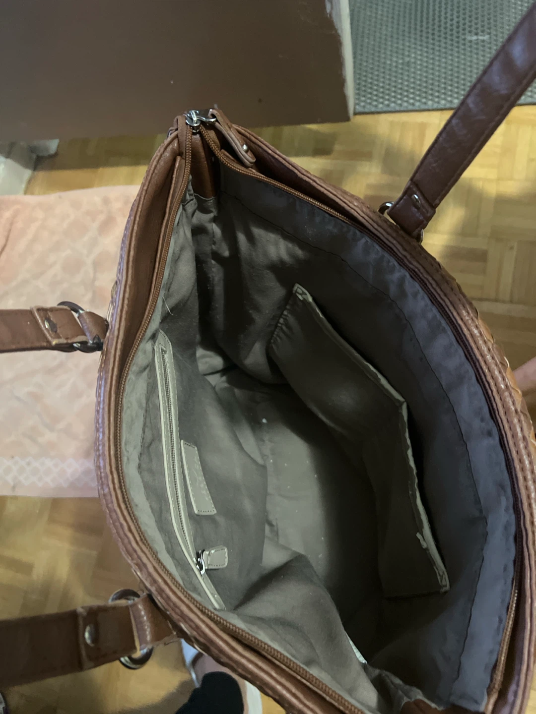 Brown Woven Tote Bag - photo 2