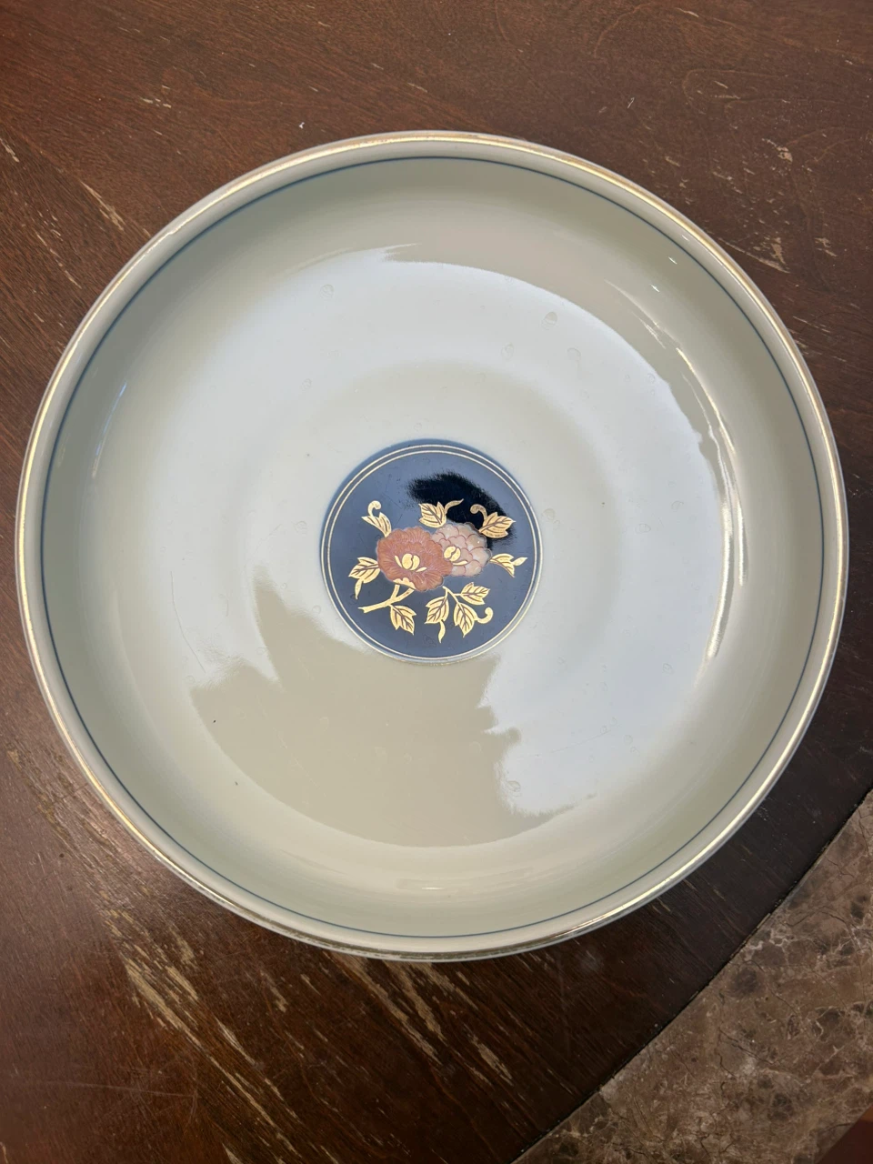 Decorative Serving Bowl with Floral Design