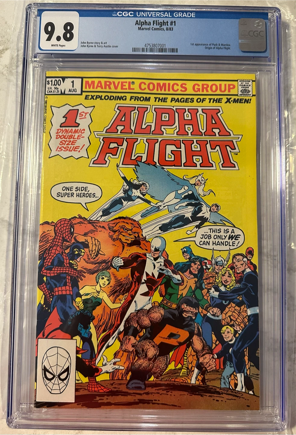 CGC Graded Alpha Flight #1 Marvel Comics 8/83