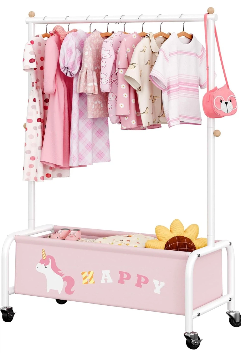 Kids Clothing Rack + Hangers
