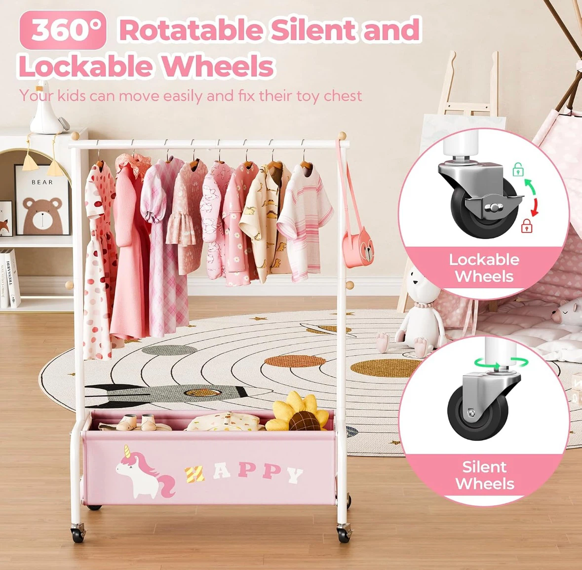 Kids Clothing Rack + Hangers - photo 5