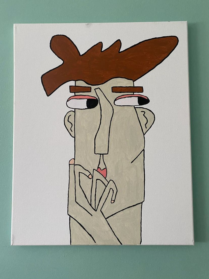 Abstract Face Painting on Canvas