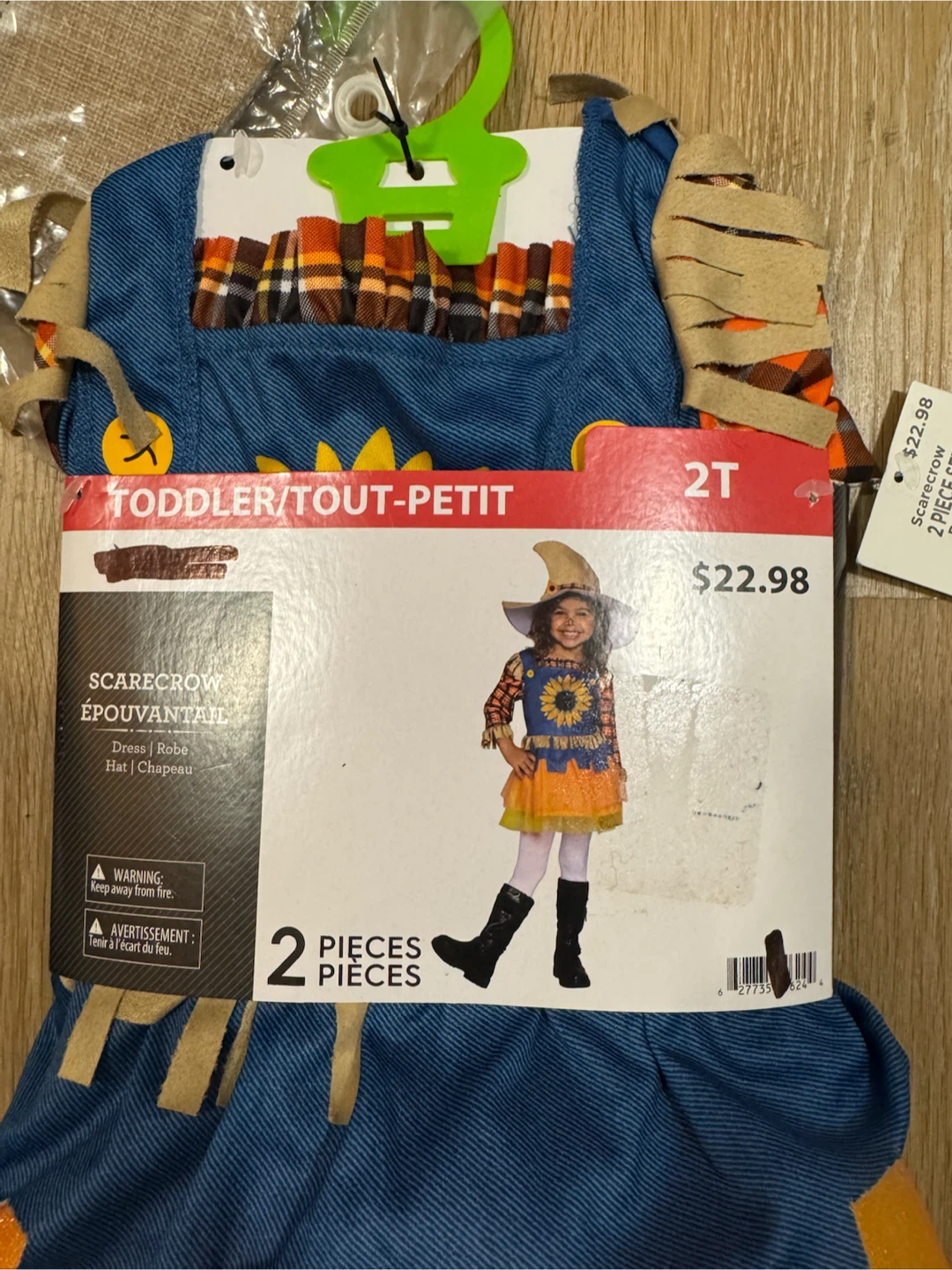 Halloween Costume Scarecrow Size 2T - photo 2