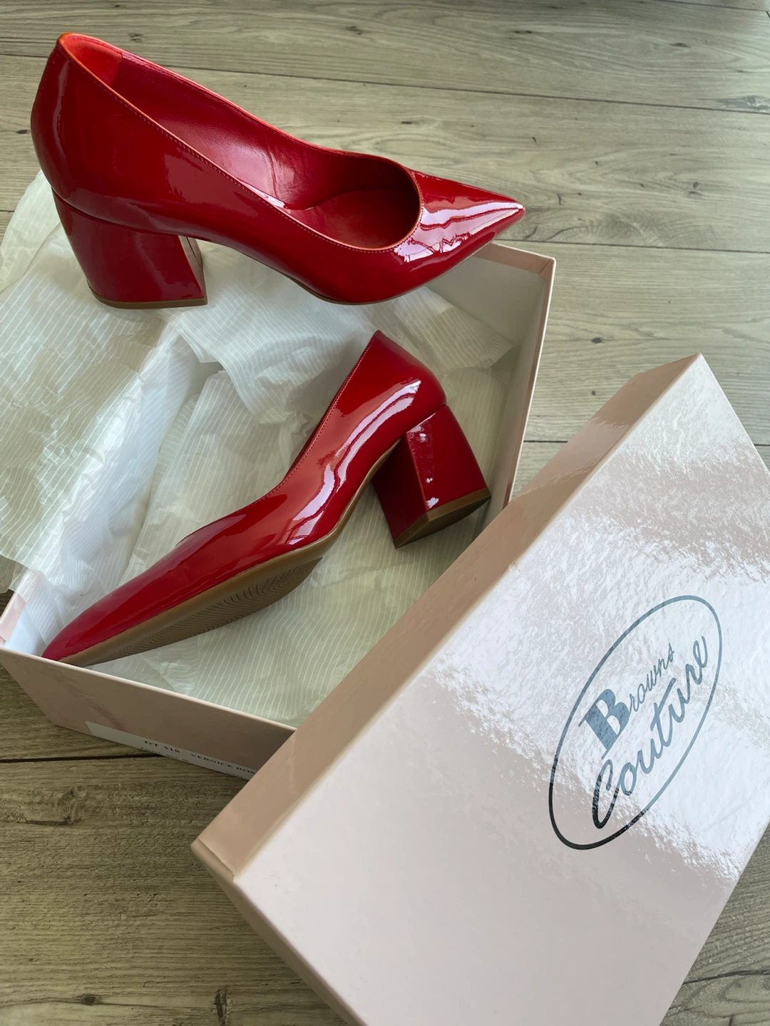 Browns Couture Red Patent Leather Pumps - photo 2