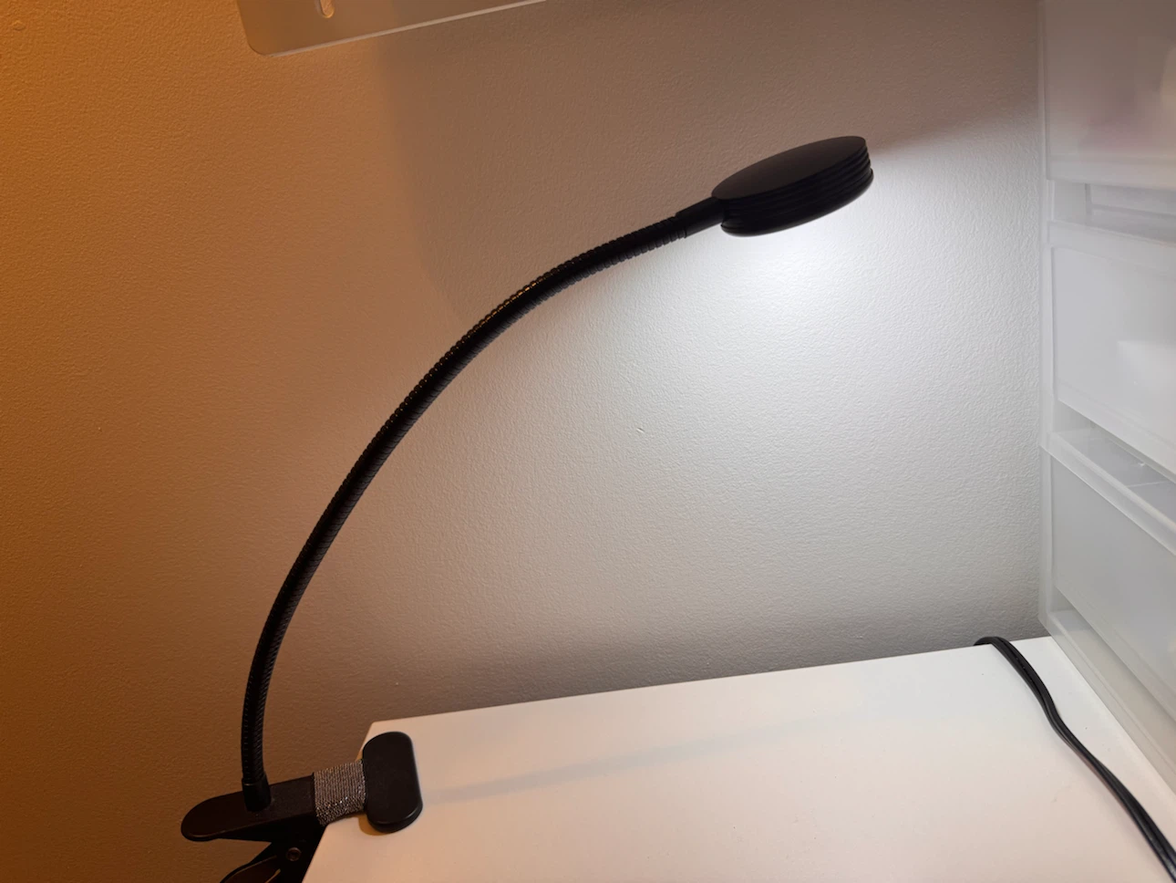 Clip-on LED Desk Lamp with Dual Switches