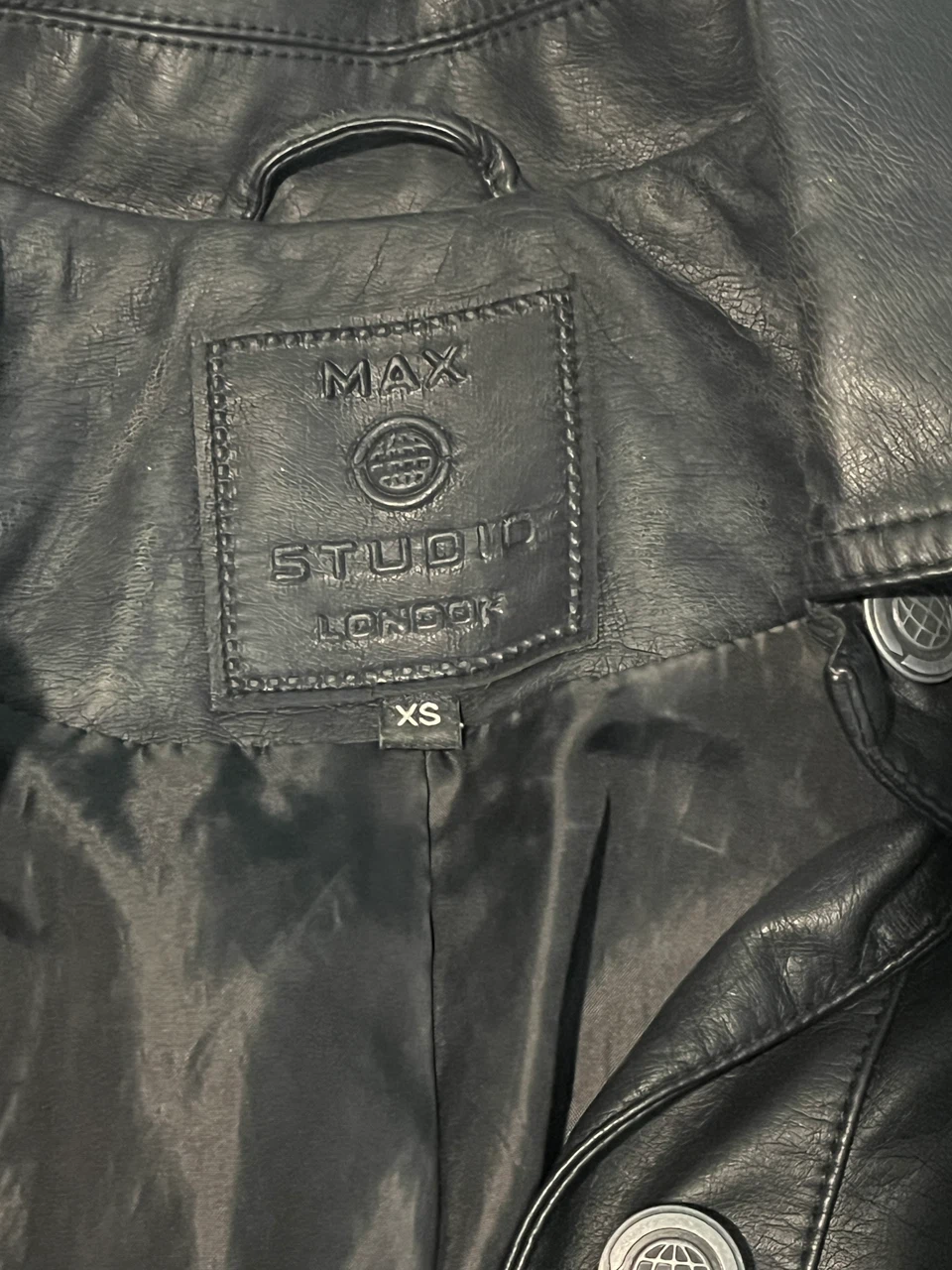 Max Studio London Black Faux Leather Jacket XS - photo 3