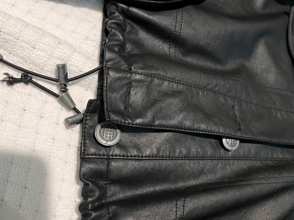 Max Studio London Black Faux Leather Jacket XS - photo 5