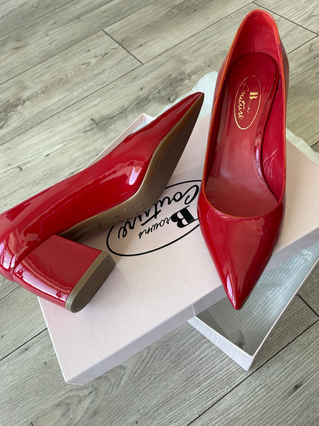 Browns Couture Red Patent Leather Pumps - photo 4
