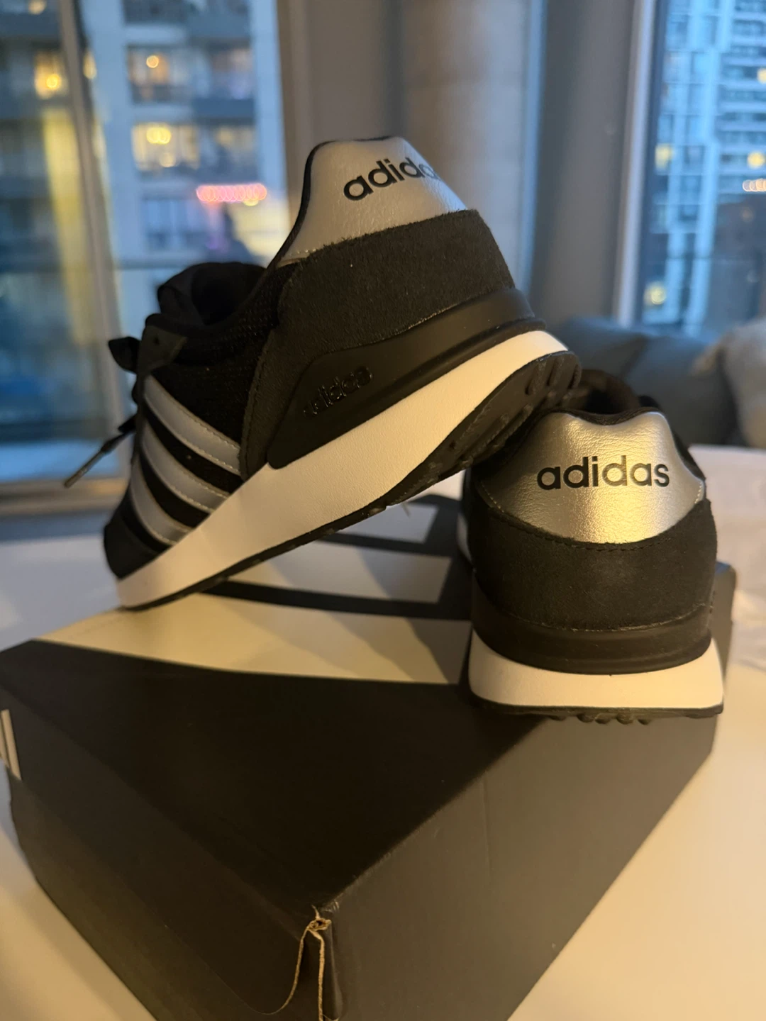 NEW Adidas Run 60s 4.0 Sneakers Black/Silver - photo 4