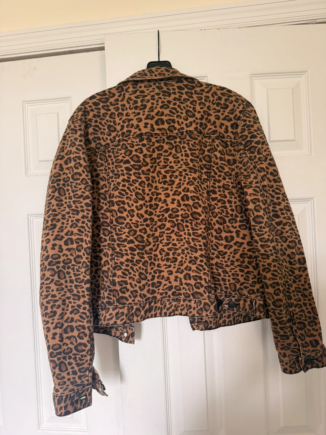 Leopard Print Denim Jacket XL - photo 2