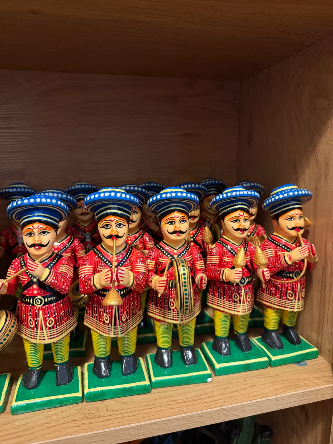 Hand-Painted Wooden Band Figures