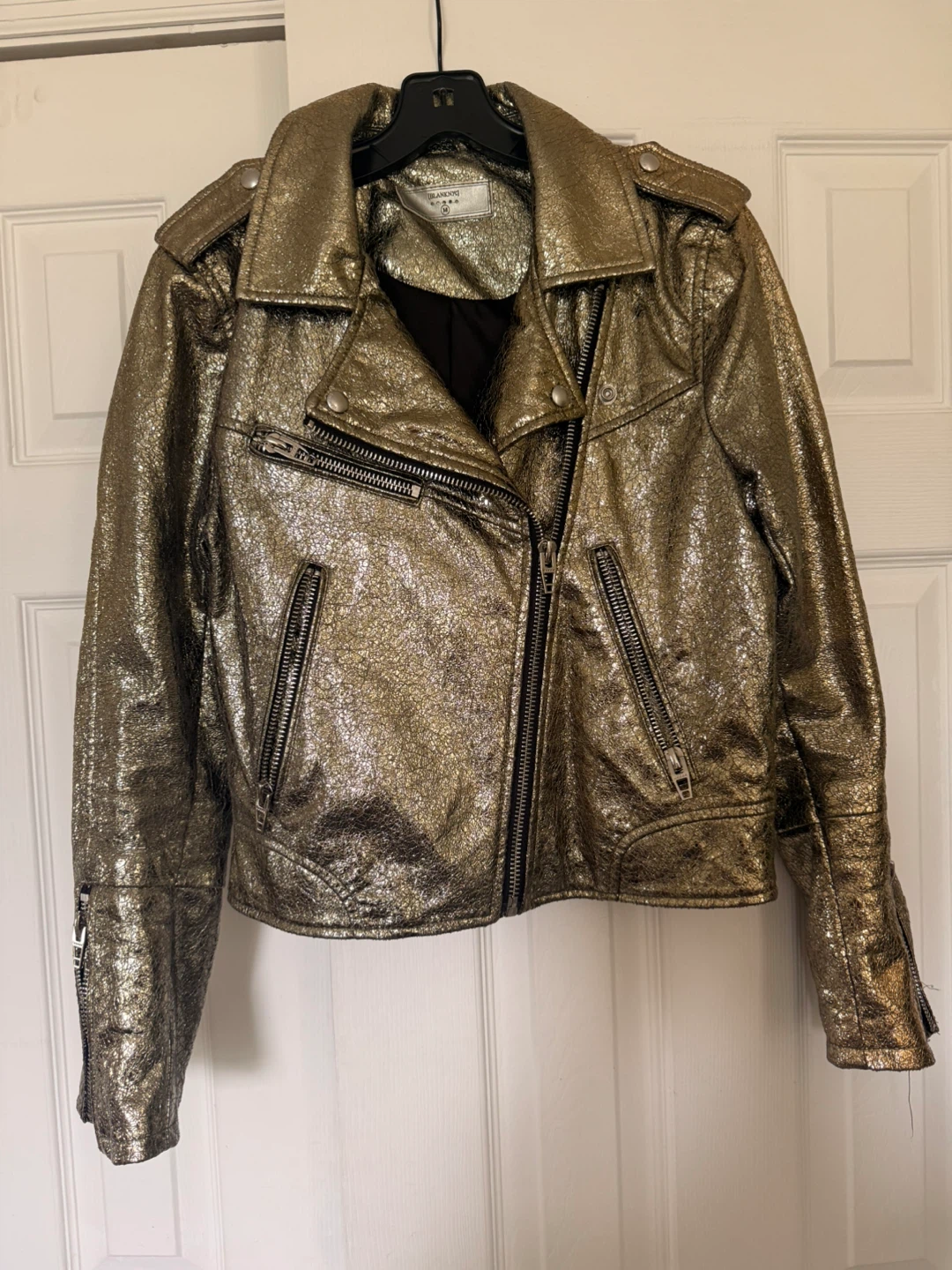 Metallic Gold Moto Jacket - BLANKNYC