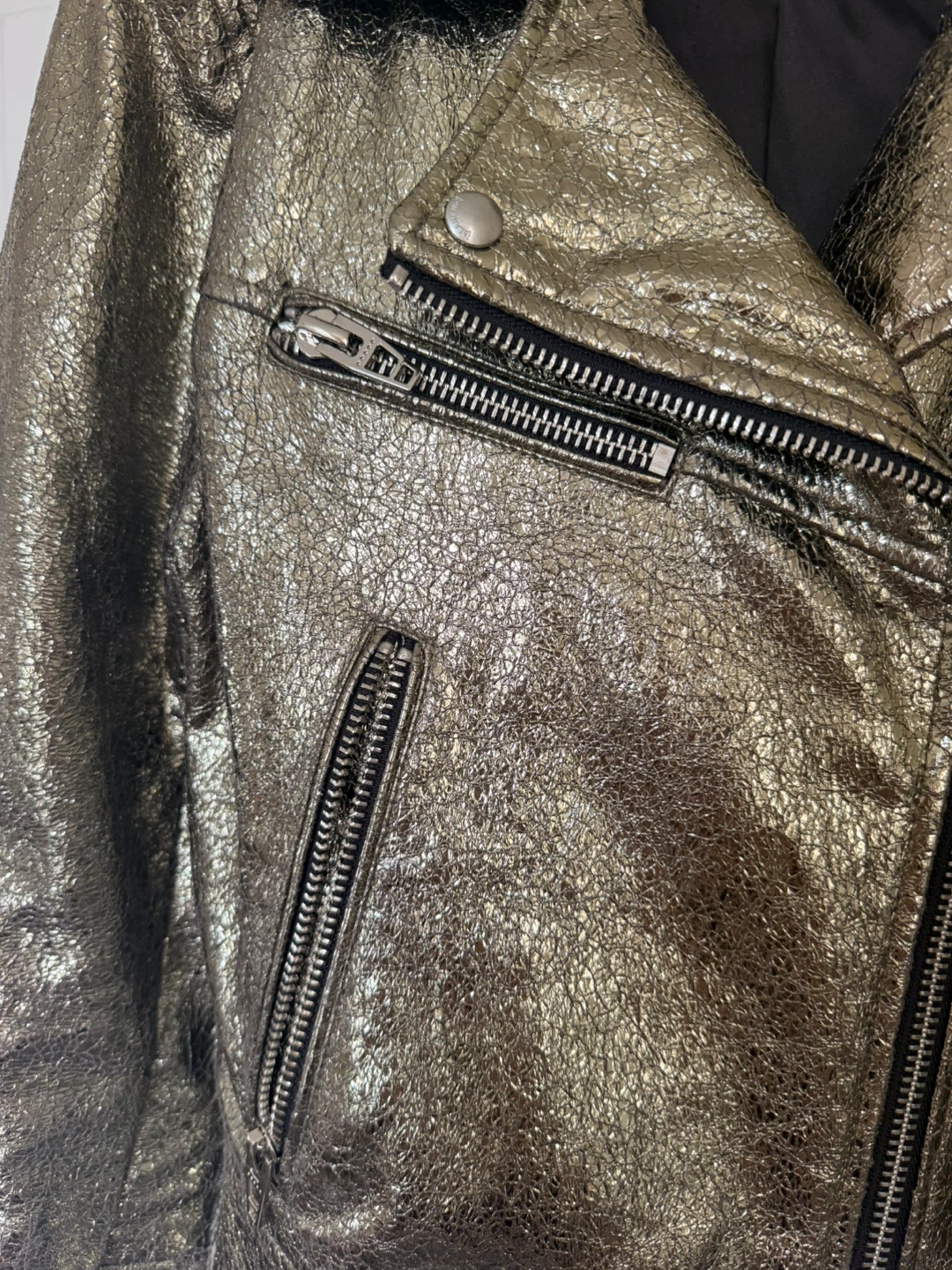 Metallic Gold Moto Jacket - BLANKNYC - photo 3