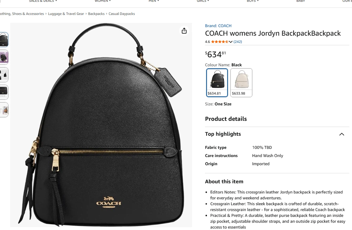 COACH Jordyn Backpack - Black - photo 2