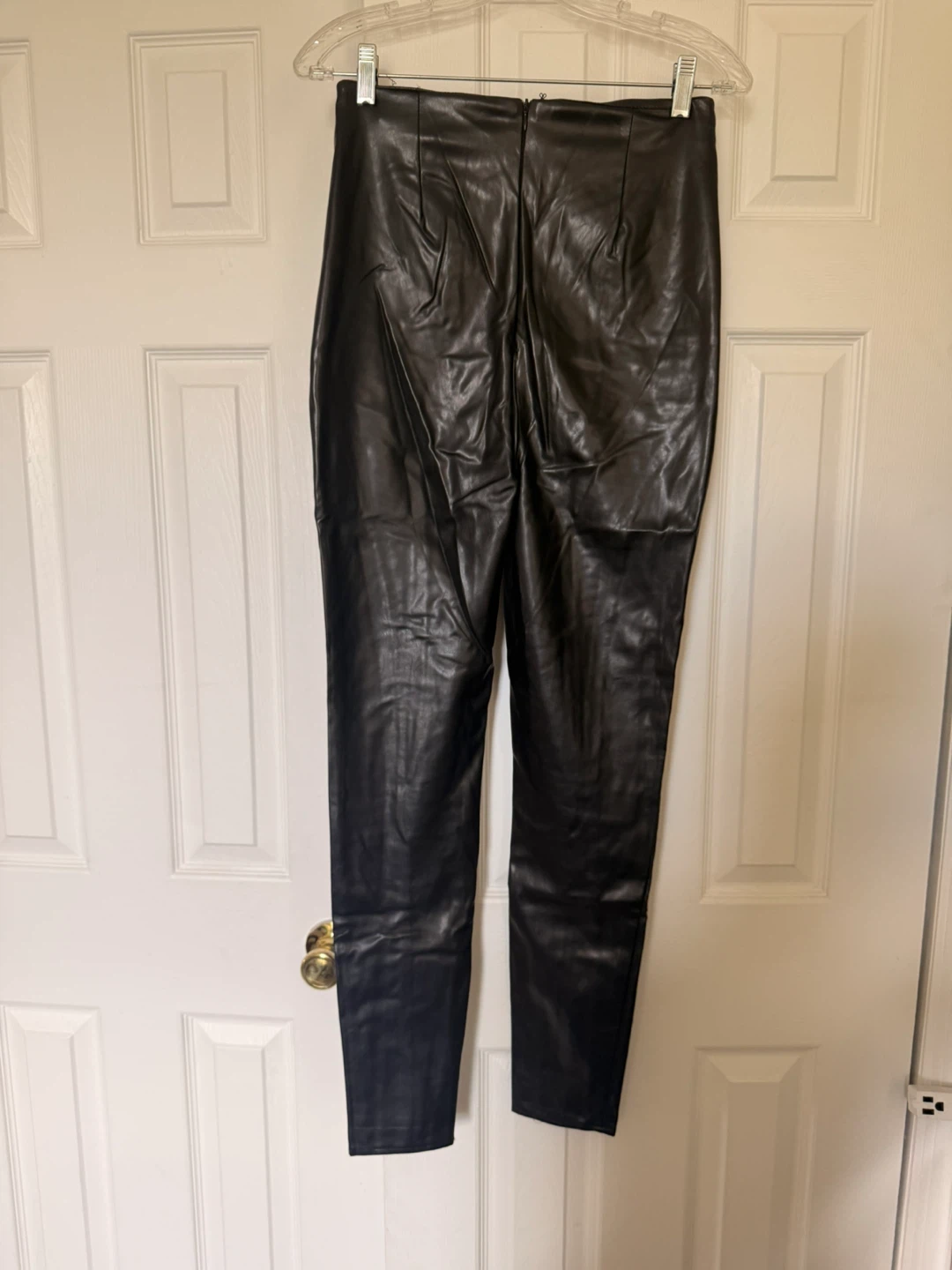 Missguided Tall Faux Leather Quilted Pants Black Size US 6 - photo 2