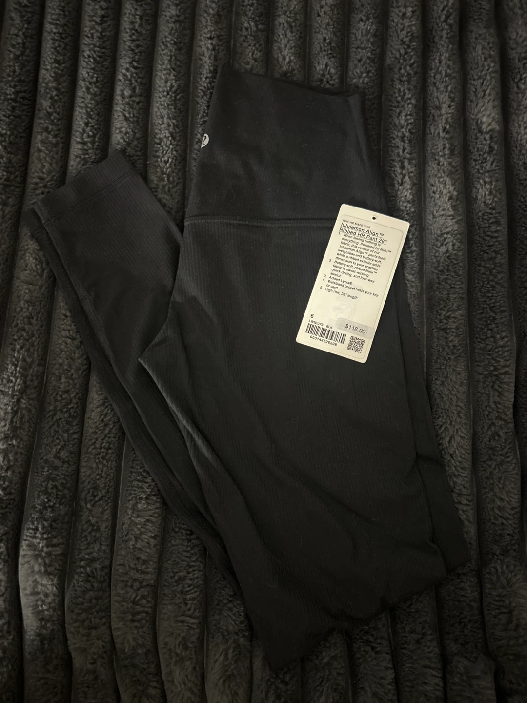 Lululemon Align Ribbed HR Pant 28" Black