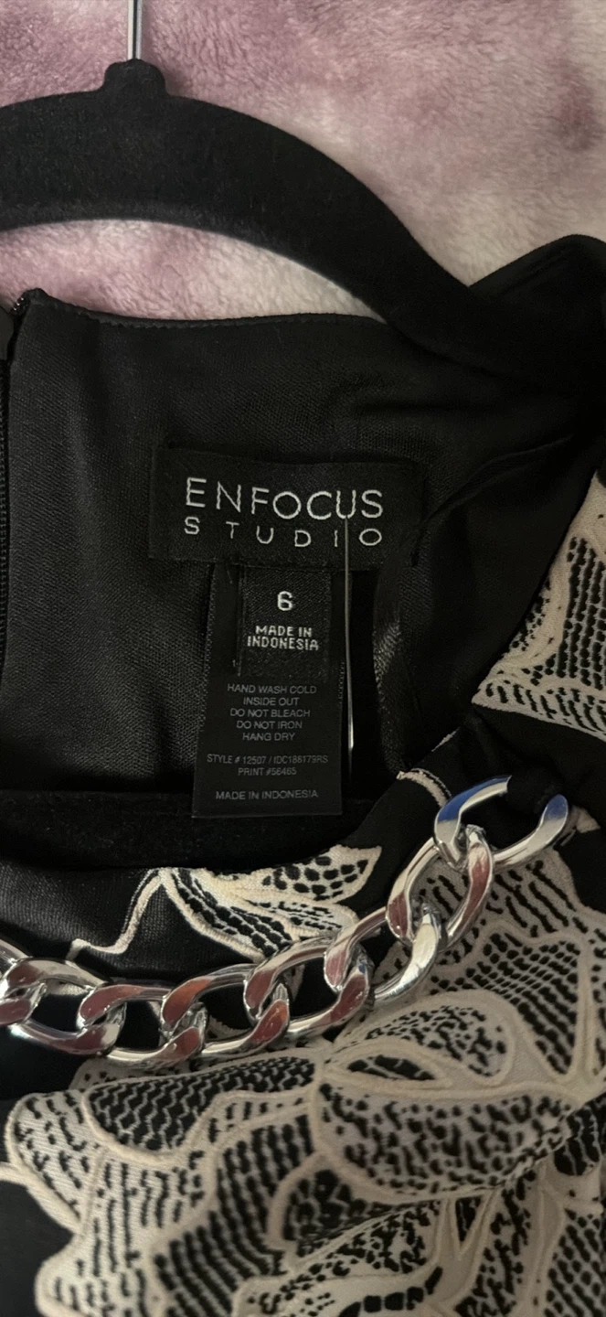 New Enfocus Studio Black & White Floral Dress - Size 6 - photo 2