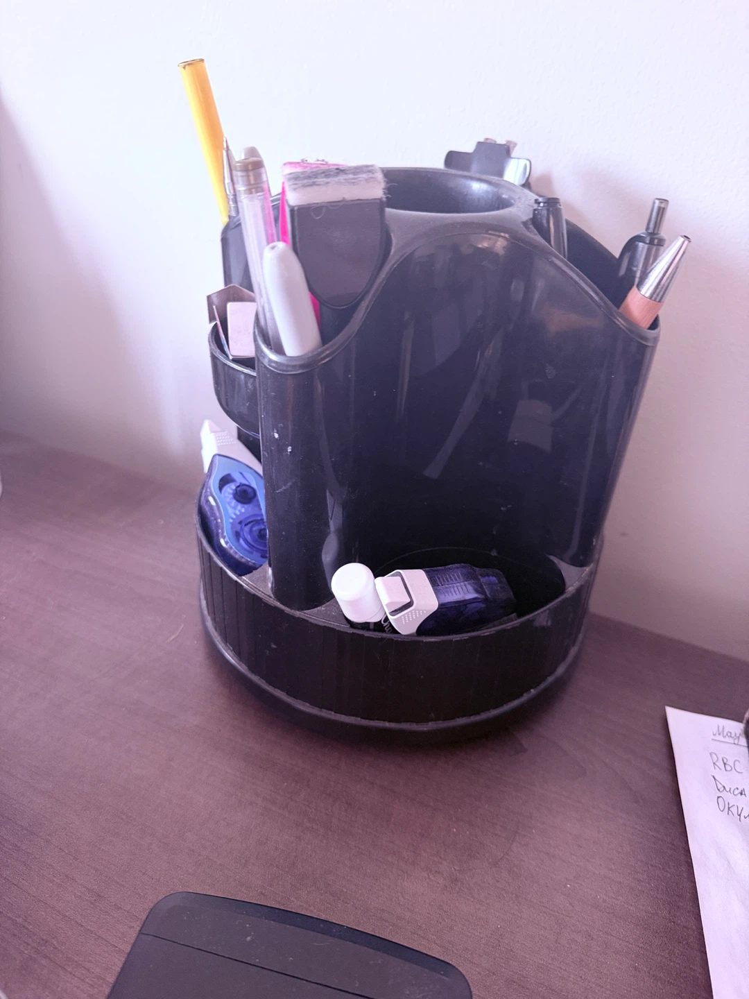 Black Desk Organizer Caddy