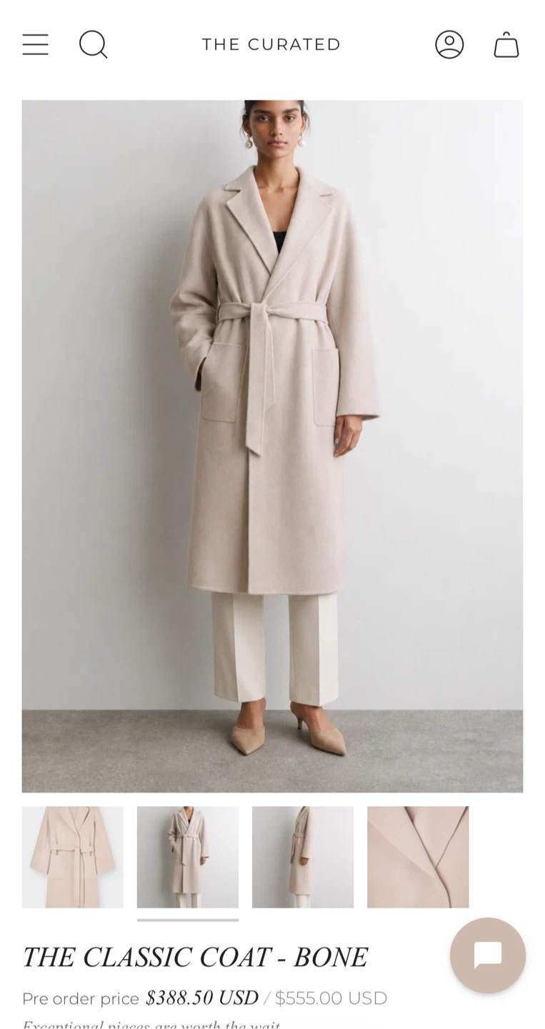 The Curated Classic Coat - Bone colour - photo 5