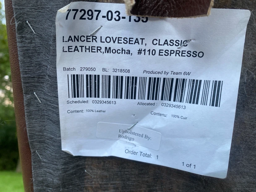 Lancer Furniture Genuine Leather Loveseat (CAN DELIVER) - photo 2