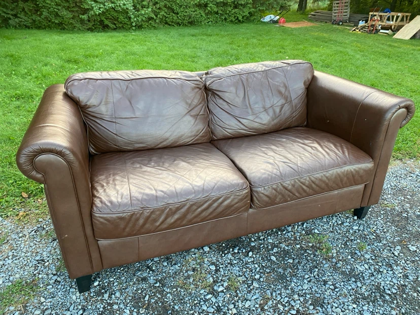 Lancer Furniture Genuine Leather Loveseat (CAN DELIVER) - photo 3