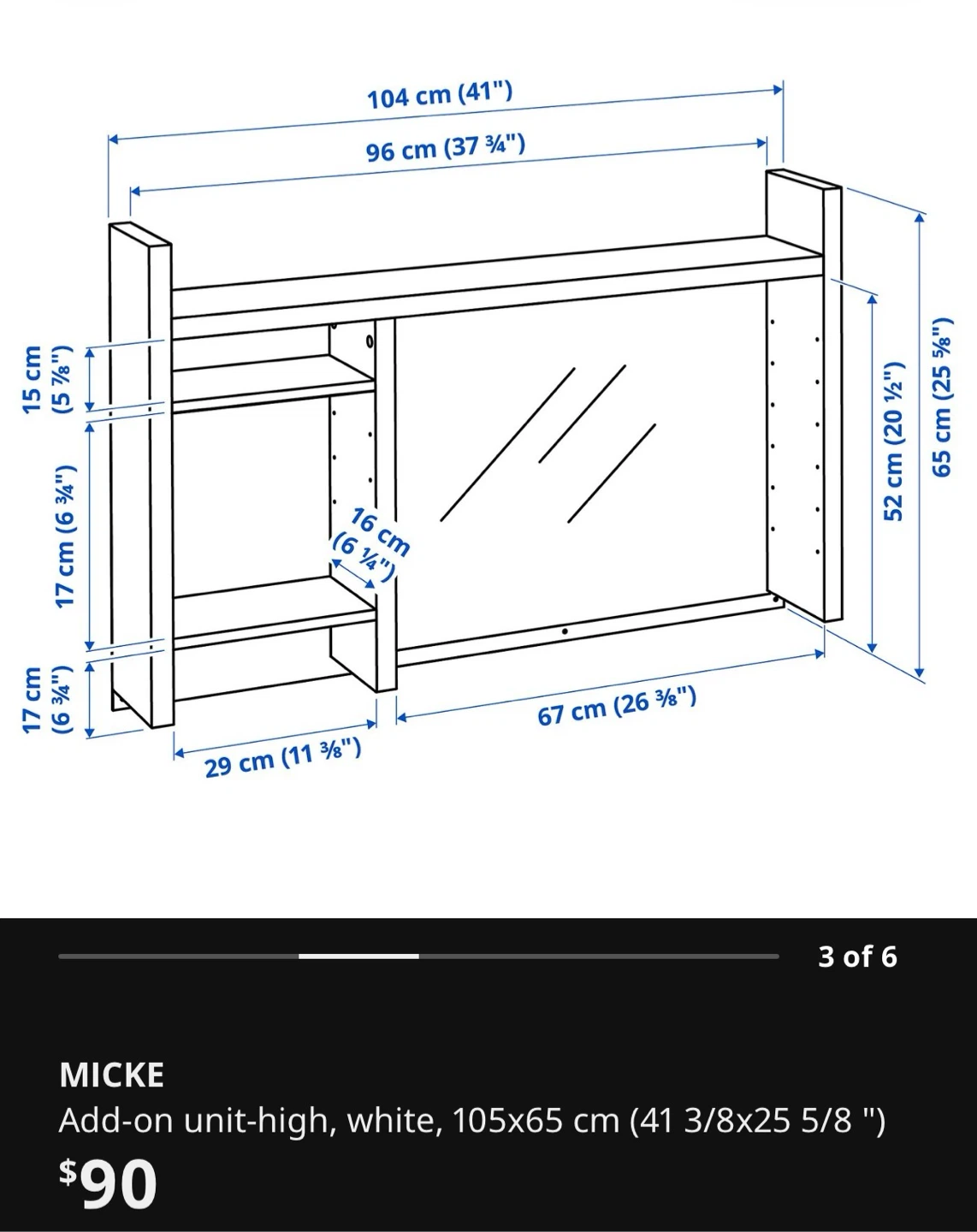IKEA Micke Desk Hutch - photo 4