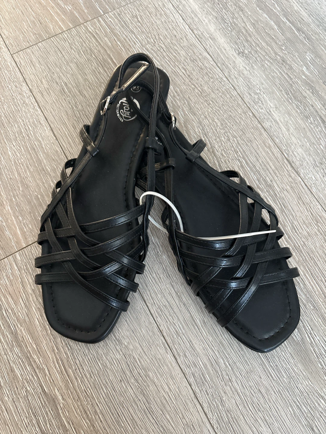 Brand new Vivy Black Strappy Sandals Size 5.5