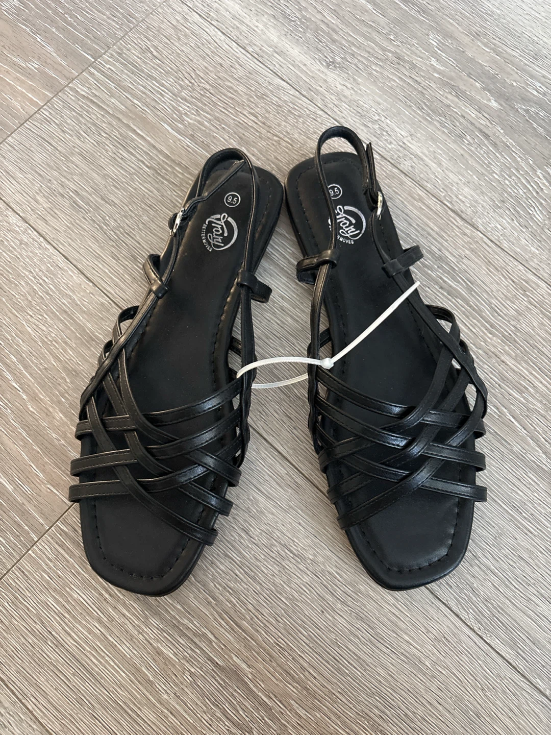 Brand new Vivy Black Strappy Sandals Size 5.5 - photo 3