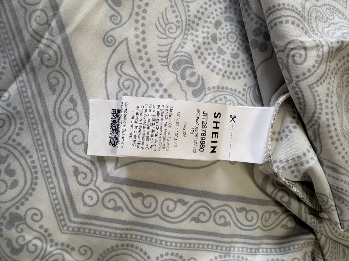 SHEIN Cold Shoulder Black & White Print Tunic Top - photo 5